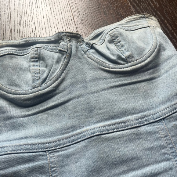 TopShop Europe Vintage Strapless Denim Dress US4 - Picture 4 of 14